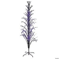 Northlight 9' Purple LED Lighted Cascade Twig Outdoor Halloween Tree