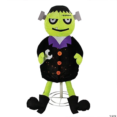 Northlight 40.5" Black and Green Creepy Standing Frankenstein Monster Lighted Halloween Decor