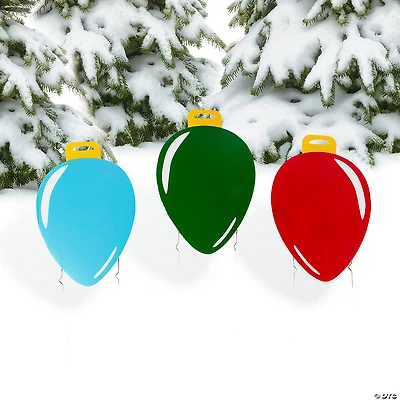 Jumbo Christmas Lights Yard Signs - 6 Pc.