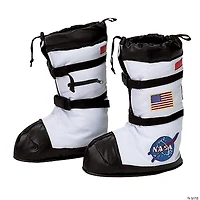 Kids White & Black Astronaut Boots