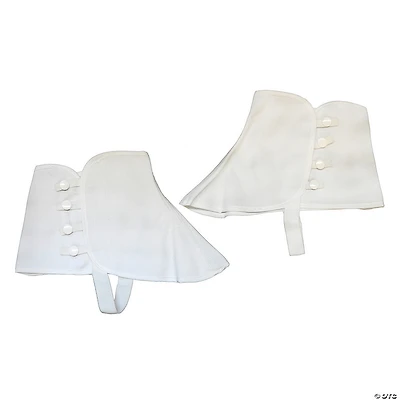 Adults White Canvas Spats