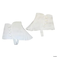 Adults White Canvas Spats