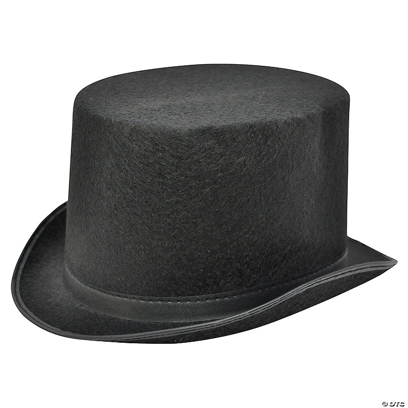 Adults Black Felt Top Hat