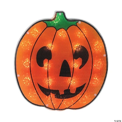 Northlight 13" Lighted Jack O' Lantern Pumpkin Halloween Window Decoration