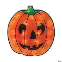Northlight 13" Lighted Jack O' Lantern Pumpkin Halloween Window Decoration