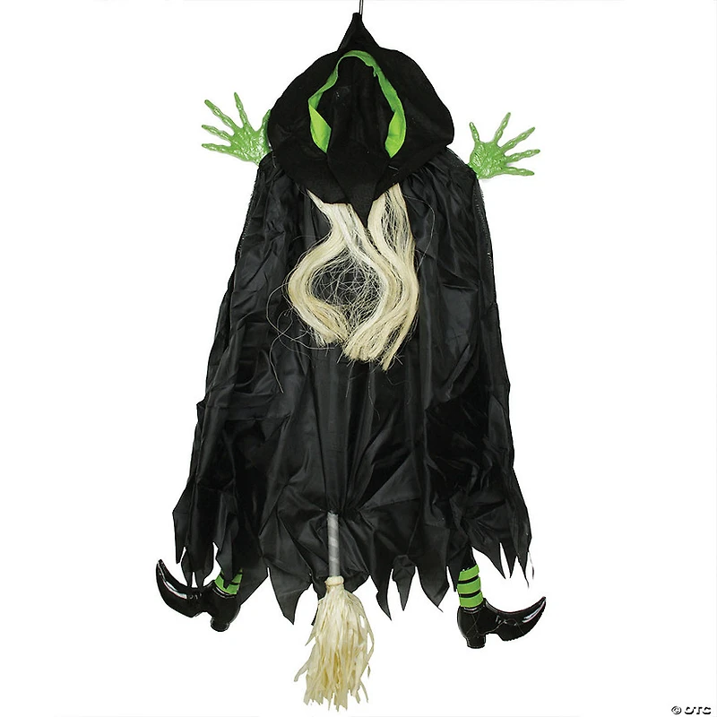 Northlight 4.5' Flying and Crashing Wicked Witch Hanging Halloween Decor