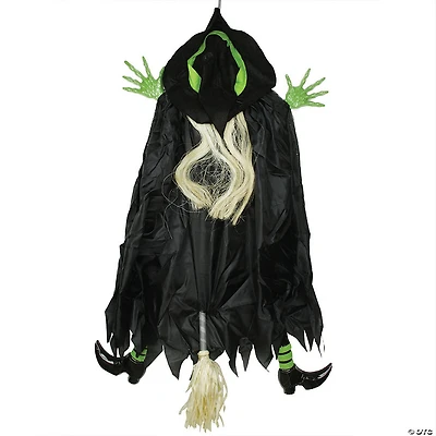 Northlight 4.5' Flying and Crashing Wicked Witch Hanging Halloween Decor