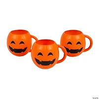 Halloween Jack-O’-Lantern Plastic Mugs - 12 Pc.