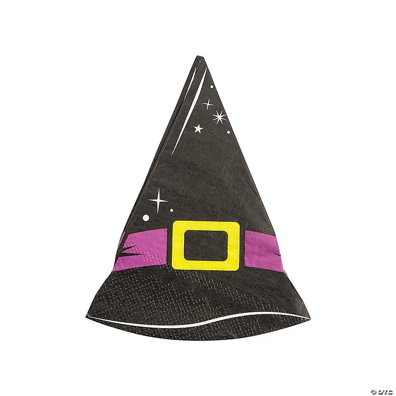 Witch Party Pointed Hat-Shaped Luncheon Napkins - 16 Pc.