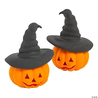 3D Jack-O’-Lantern Erasers - 24 Pc.