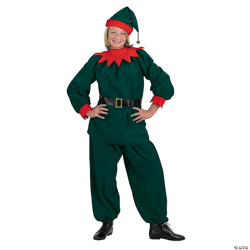 Adult Santa's Helper Elf Suit Costume