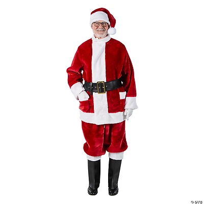 Burgundy Deluxe Santa Suit with Outside Pockets