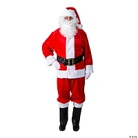 Adult Men’s 10-Piece Deluxe Plush Santa Suit Costume