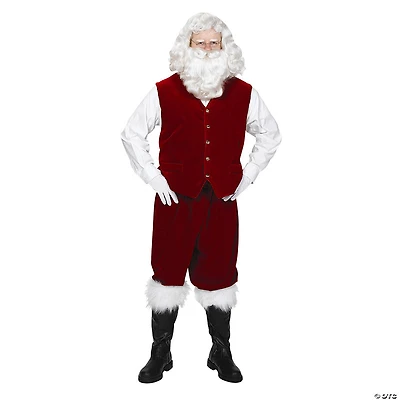 Adult Men’s Santa Velvet Vest with Buttons