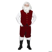 Adult Men’s Santa Velvet Vest with Buttons