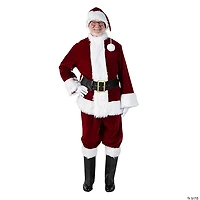 Men's Burgundy Velvet Santa Suit Costume