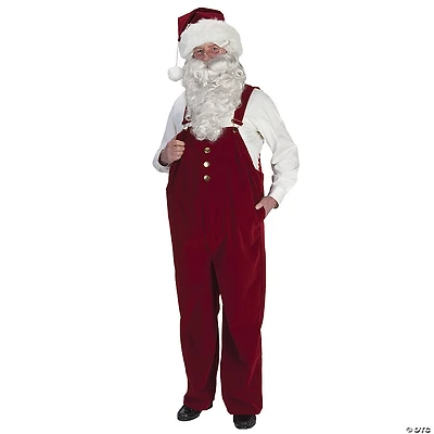 Burgundy Velvet Santa Overalls
