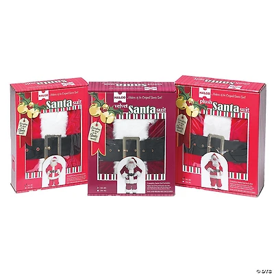10-Piece Velveteen Santa Suit Set