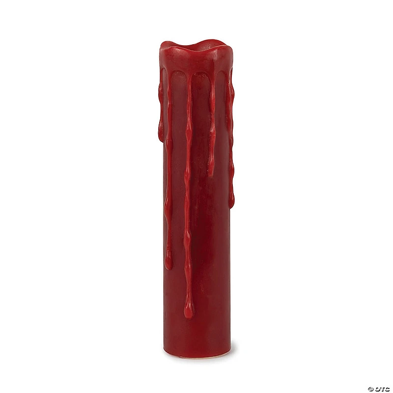 Melrose International LED Red Drip Pillar Candle with Remote and Timer