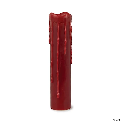 Melrose International LED Red Drip Pillar Candle with Remote and Timer