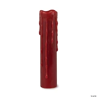 Melrose International LED Red Drip Pillar Candle with Remote and Timer