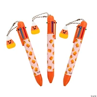 Candy Corn Shuttle Pens with Charm - 12 Pc.