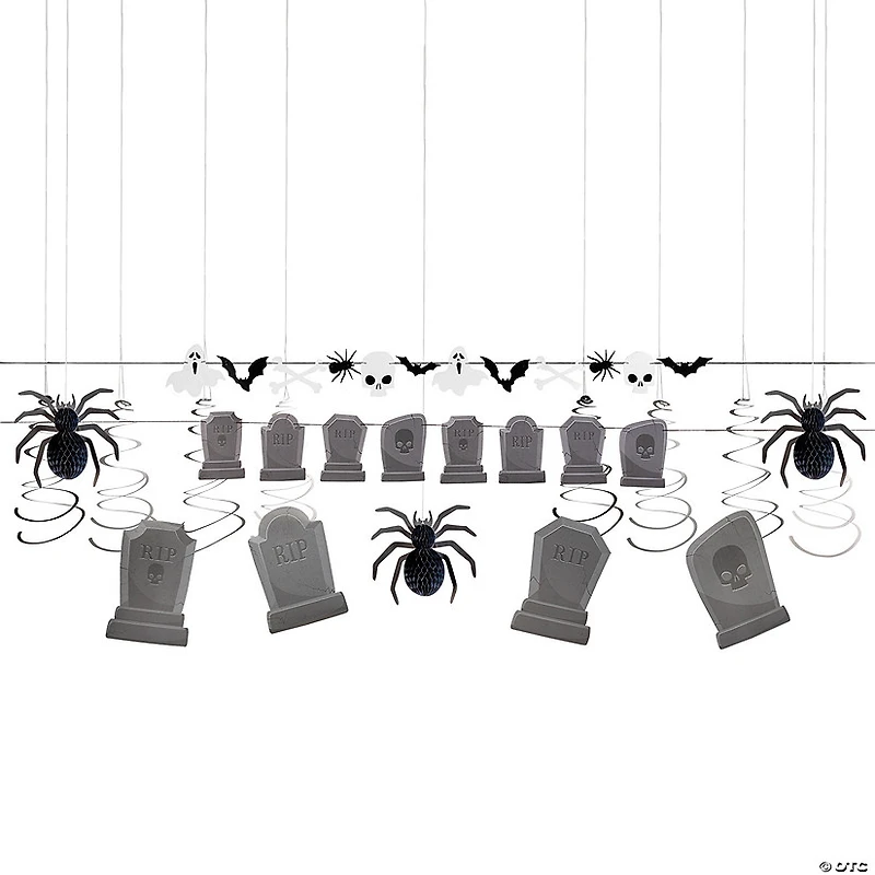 Bulk 17 Pc. Halloween Party Graveyard Decorating Kit