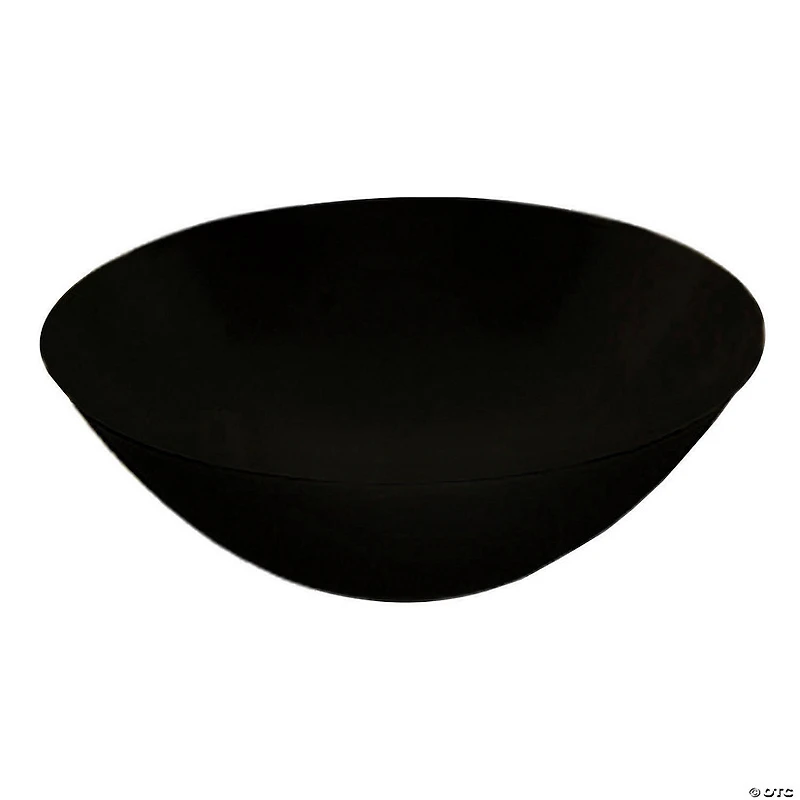 32 oz. Solid Black Organic Round Disposable Plastic Bowls (25 Bowls)