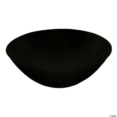 32 oz. Solid Black Organic Round Disposable Plastic Bowls (25 Bowls)