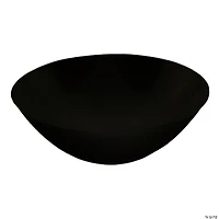 32 oz. Solid Black Organic Round Disposable Plastic Bowls (25 Bowls)