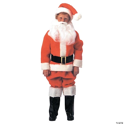 Boy's Red Velvet Santa Suit Costume