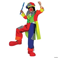 Boy's Spanky Stripes Clown Costume