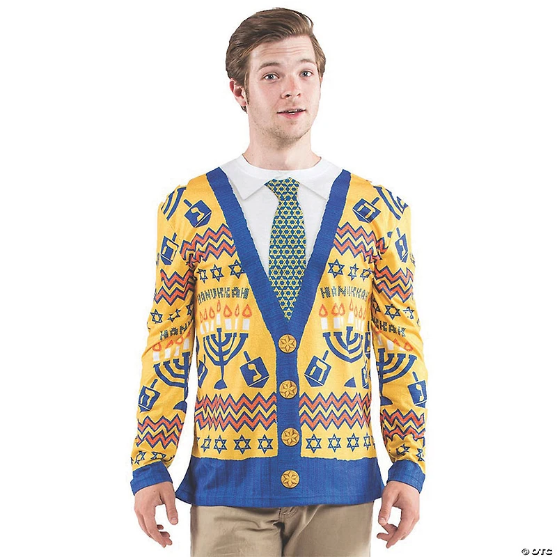 Men's Ugly Hanukkah Sweater T-Shirt Costume