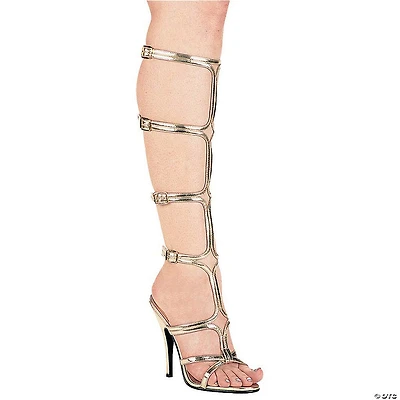Women's Gold Strap Up High Heel Sandal