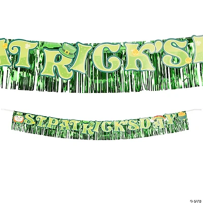 7 Ft. St. Patrick’s Day Ready-to-Hang Metallic Fringe Garland