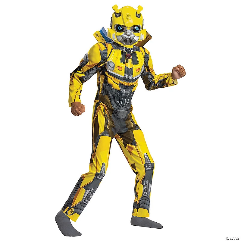 Kids Classic Muscle Transformers Bumblebee T7 Costume