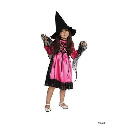 Black and Pink Witch Girl Child Halloween Costume - Medium