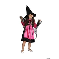 Black and Pink Witch Girl Child Halloween Costume - Medium