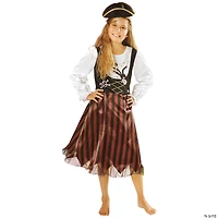 Red and Black Pirate Girl Child Halloween Costume - Medium