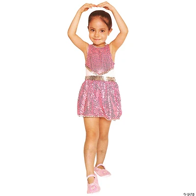Pink and White Ballerina Leotard Girl Child Halloween Costume - Medium