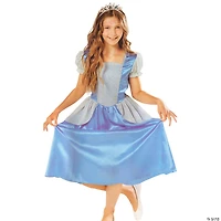 Blue and Silver Princess Girl Child Halloween Costume - Large