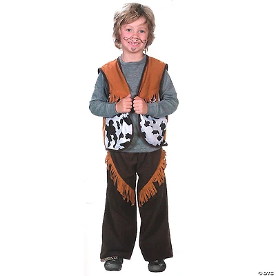 Brown and White Cowboy Boy Child Halloween Costume - Medium