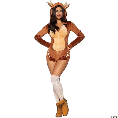 Women’s Comfy Fawn Romper Costume