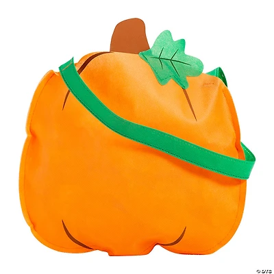12" x 11" Medium Pumpkin-Shaped Non woven Tote Bags - 12 Pc.