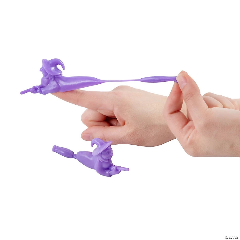 4" x 1 3/4" Halloween Purple Witch Latex Finger Flingers - 12 Pc.