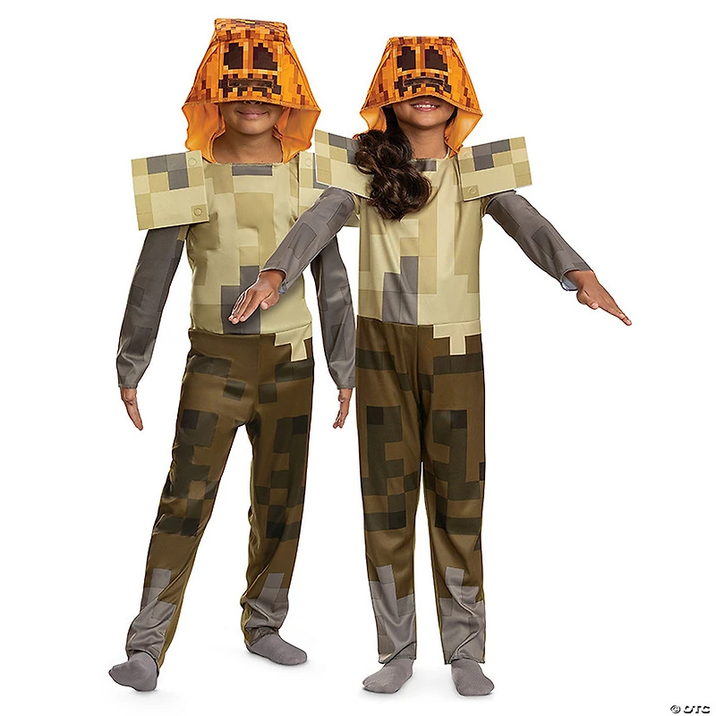 Kids Classic Minecraft™ Husk Jack -O'-Lantern Hooded Jumpsuit Costume