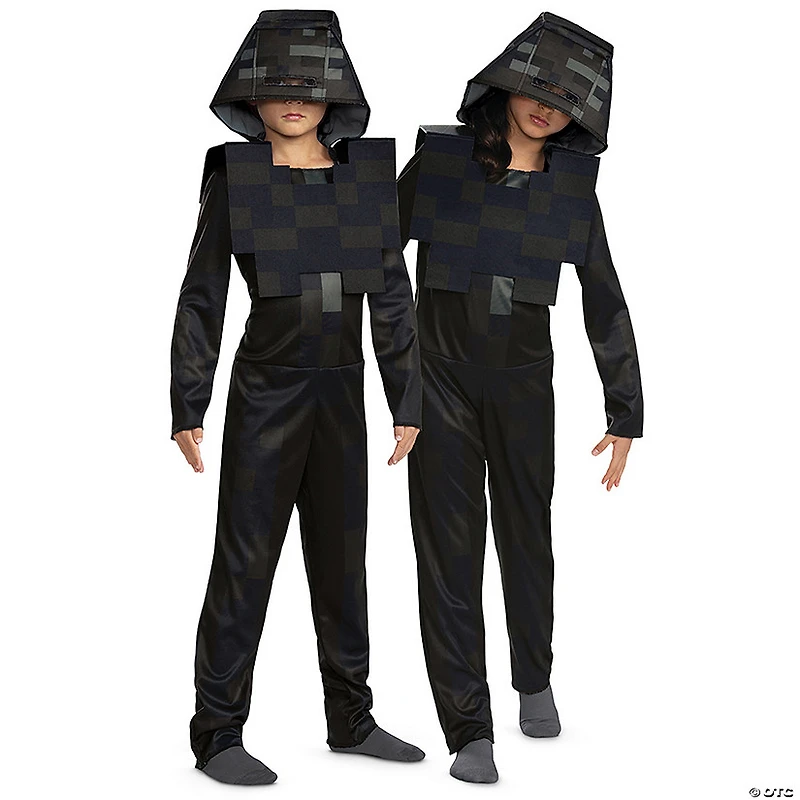 Kids Classic Minecraft™ Wither Skeleton Hooded Jumpsuit Costume