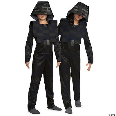 Kids Classic Minecraft™ Wither Skeleton Hooded Jumpsuit Costume