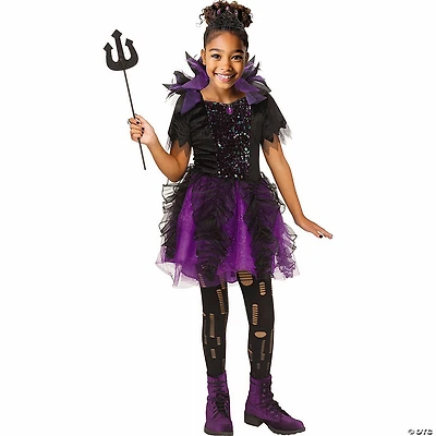 Girl’s Black & Purple Polyester Octo Princess Costume