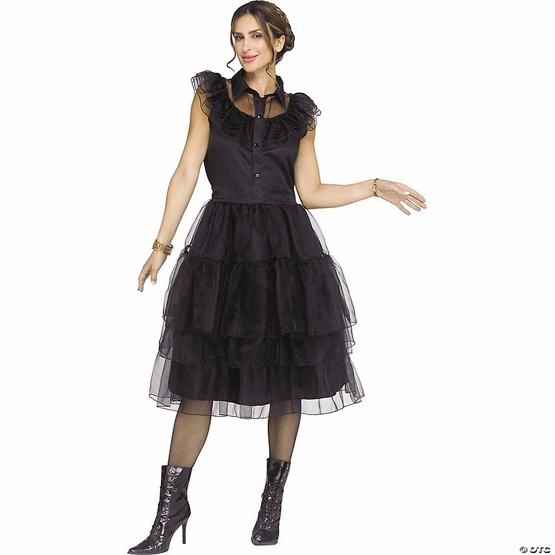 Women’s Black Polyester Gothic Beauty Dress Costume
